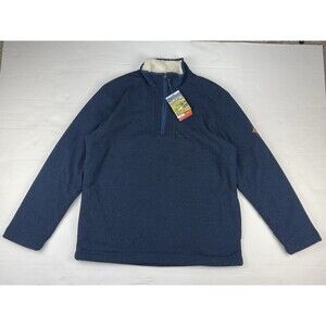 Orvis Men’s Medium Sherpa Lined Pullover Sweater Fleece 1/4 Zip Warm NWT